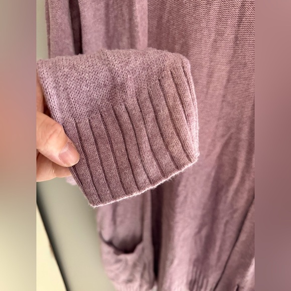 Old Navy Open Front Long Knit Cardigan Sweater Woman’s SZ XL Purple Lightweight - Picture 3 of 8